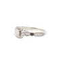 .82 ct Diamonds tcw 4x Sapphires 14K white gold ring Size-6 w/appraisal $4500.