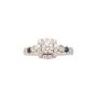 .82 ct Diamonds tcw 4x Sapphires 14K white gold ring Size-6 w/appraisal $4500.