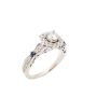 .82 ct Diamonds tcw 4x Sapphires 14K white gold ring Size-6 w/appraisal $4500.