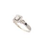 .82 ct Diamonds tcw 4x Sapphires 14K white gold ring Size-6 w/appraisal $4500.