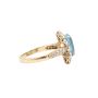 4.62 ct Blue Topaz and 32 Diamonds 14K yg ring Size-8.5 w/appraisal $4,800.