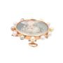 Marie Antoinette hand painted miniature Brooch/Pendant 14K+ yellow gold 