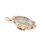 Marie Antoinette hand painted miniature Brooch/Pendant 14K+ yellow gold 