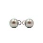 11mm Tahitian Black Pear Earrings 18K wg cup French Post 5.8 grams with appraisal $2800.