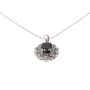 1.91ct Sapphires and 40x Diamonds 14K wg Pendant 18in chain with appraisal $3200.