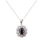 1.91ct Sapphires and 40x Diamonds 14K wg Pendant 18in chain with appraisal $3200.
