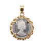 1989 Isle of Man 1/10 Crown Platinum Coin Proof Coin Persian Cat with 14k Bezel