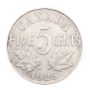 1925 Canada 5 cents nice FINE