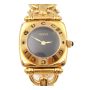 Gucci 6400L Horsebit Black Dial Vintage Gold Plated Stainless Ladies Watch