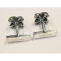 Tiffany & Co. Signature Rope Weave Cross X Cufflinks 18K Gold 750 & Silver 925