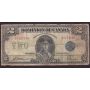 1923 Canada $2 banknote McCavour Saunders BLUE Seal-2 S-132256 circulated