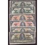 $46x face value 1937 Canada banknotes 2x$20 2x$2 2x$1 7-notes all damaged