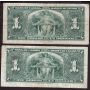$46x face value 1937 Canada banknotes 2x$20 2x$2 2x$1 7-notes all damaged