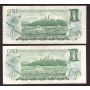 4x 1973 Canada $1 replacement notes EAX UNC  BAX EF/AU  *AN VF  *FV F/VF