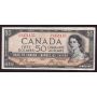 1954 Canada $50 dollar devils face banknote Beattie Coyne A/H1451155 F/VF