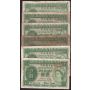 12x Hong Kong $1 ONE DOLLAR banknotes 
