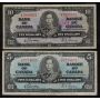 1937 Canada $1 $2 $5 $10 $20 banknote set all Gordon Towers VG damaged