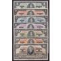 1937 Canada banknote set $100 $50 $20 $10 $5 $2 $1  7-notes  F/VF or better