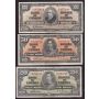 1937 Canada complete 7-banknote set $1 $2 $5 $10 $20 $50 $100 F or better
