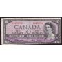 1954 Canada $10 Devils Face note BC32a A/D0473792 FINE details trimmed