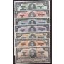 1937 Canada banknote set $100 $50 $20 $10 $5 $2 $1  7-notes  VF or better