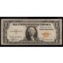 1935 A $1 USA silver certificate Yellow Seal North Africa B52136759C FINE