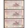 8x 1986 Canada $2 Thiessen Crow AUR AUS AUU AUY AUZ  8-banknotes UNC+
