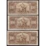 10x 1937 Canada $100 banknotes all 10-notes in FINE condition or better