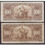 10x 1937 Canada $100 banknotes all 10-notes in FINE condition or better