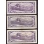 10x 1954 Canada $10 banknotes $100 face value 10-notes all circulated