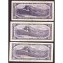 10x 1954 Canada $10 banknotes $100 face value 10-notes all circulated