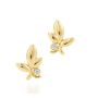 Tiffany & CO Paloma Picasso 18 karat Yellow gold and Diamond Olive Leaf Earrings