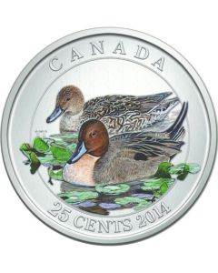 2014 Canada 25-cent Ducks of Canada - Pintail Duck
