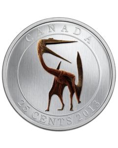 2013 Canada 25-cent Prehistoric Animals - Quetzalcoatlus Dinosaur 