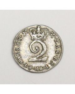 1737 two pence silver 2d S3714A George II   F15