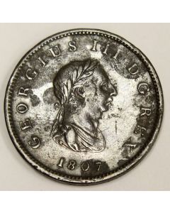 1807 Great Britain half penny VF30