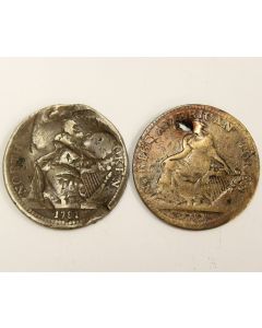 1781 North American tokens two-coins 