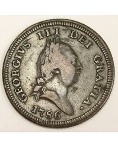 1786 Isle of Man Penny nice original coin F/VF 