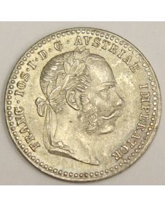 1871 Austria 10 Kreuzer silver coin KM2206 MS63