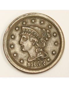 1853 Liberty Head large cent EF40