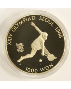 1988 Korea Seoul Olympics 1000 Won Tennis coin 