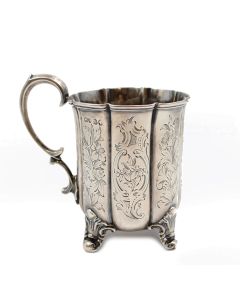 1851 silver .925 Mug Presented to John Cockshott by Chartles Lee 16 FEB 1853 