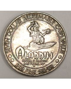 Aladdin Casino silver $7 gaming token ALI BABA 24.8 grams 999 pure silver