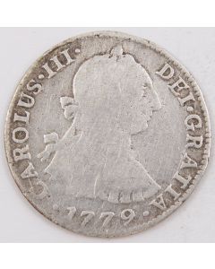 1779 Peru 2 Reales silver coin LIMA KM#76 circulated