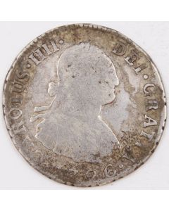 1796 Peru 2 Reales silver coin Lima IJ KM#95 circulated