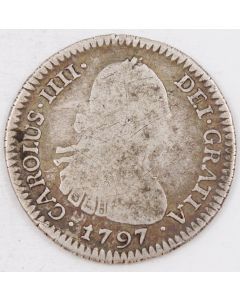 1797 Bolivia 1 Real silver coin Potosi PP KM-70 circulated