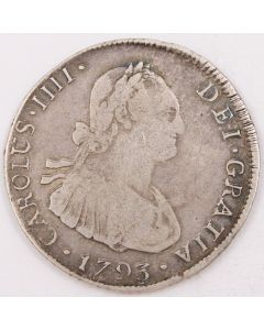 1793 Bolivia 4 Reales silver coin Potosi PR KM#72 circulated 