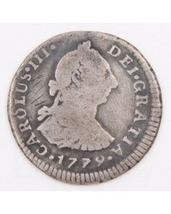 1779 Peru 1 Real silver coin Lima-MJ KM-75 circulated