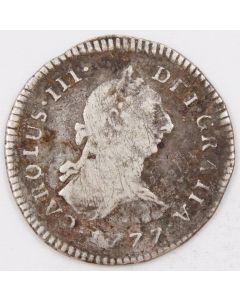 1777 Peru 1 Real silver coin Lima MJ KM#75 circulated