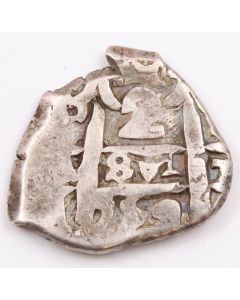 1750 Bolvia 2 Reales silver cob Potosi KM#38 6.31 grams VF